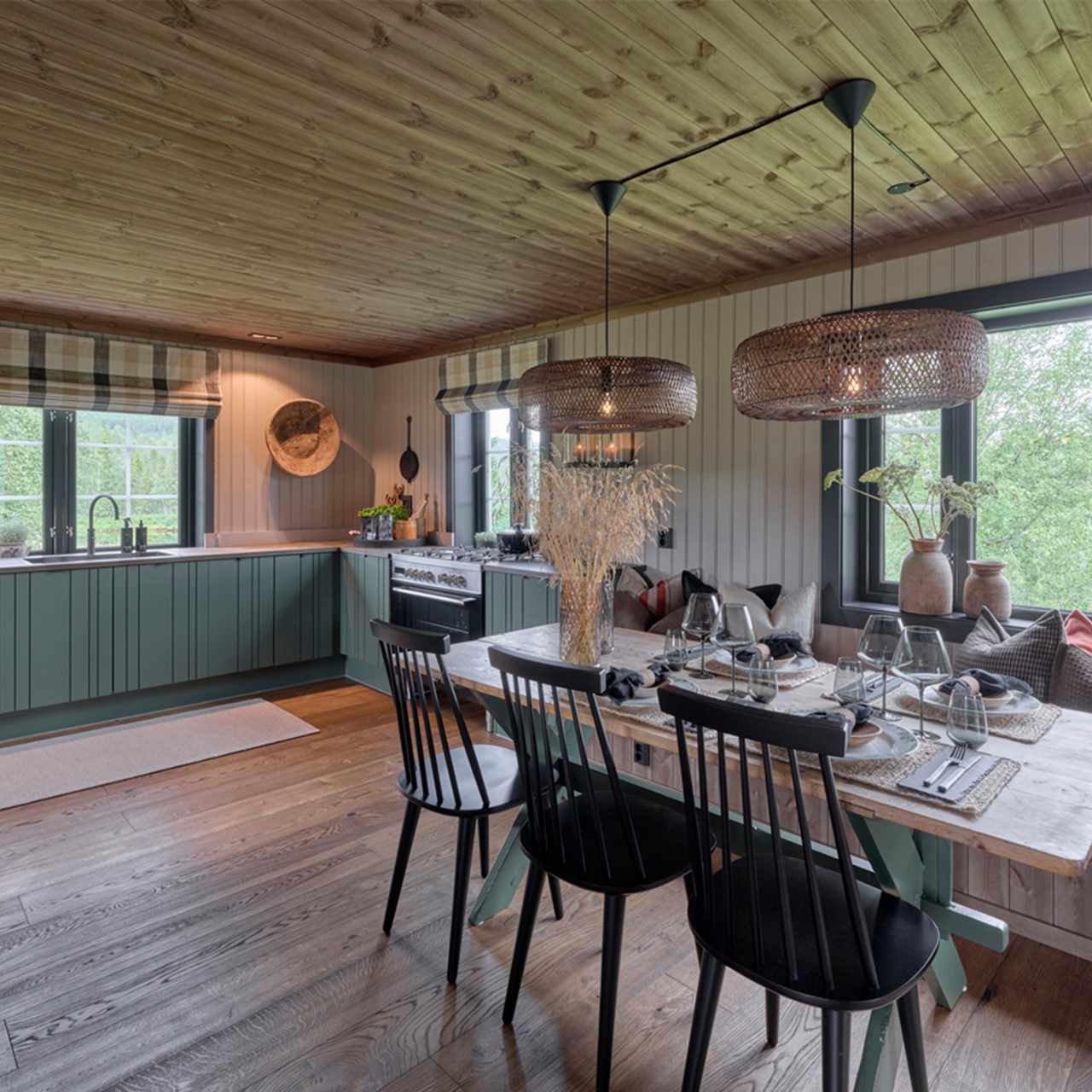 Liftgardin Ian Mankin Spisestue B 1280